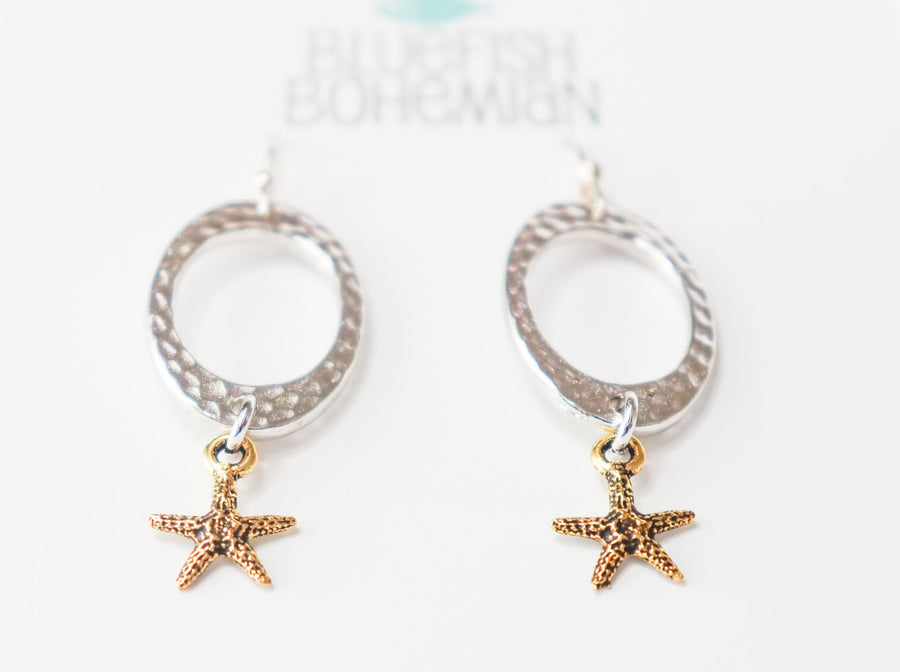 starfish earrings drop earrings