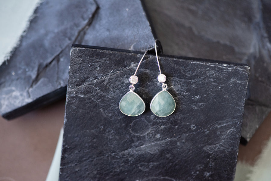 Perfect Sterling Silver Aquamarine Earrings