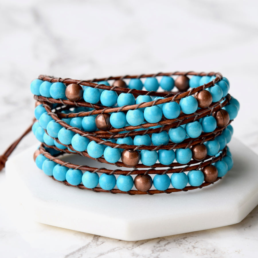 turquoise copper bracelet