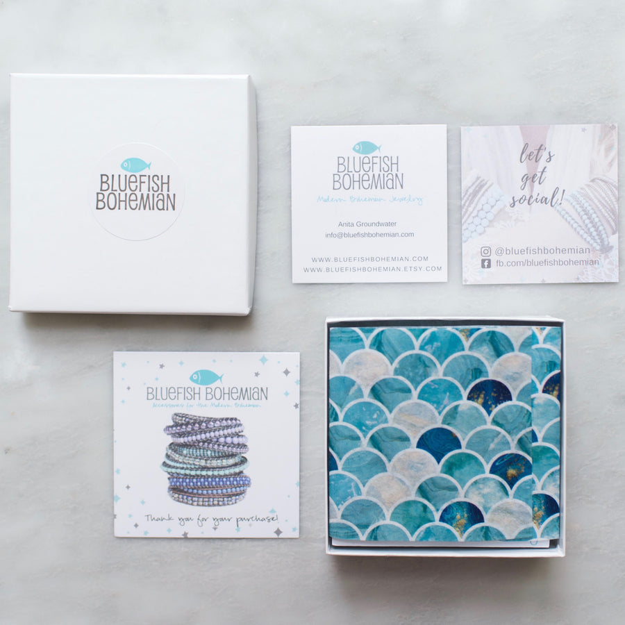 Handmade Labradorite Beaded Leather Wrap Bracelet