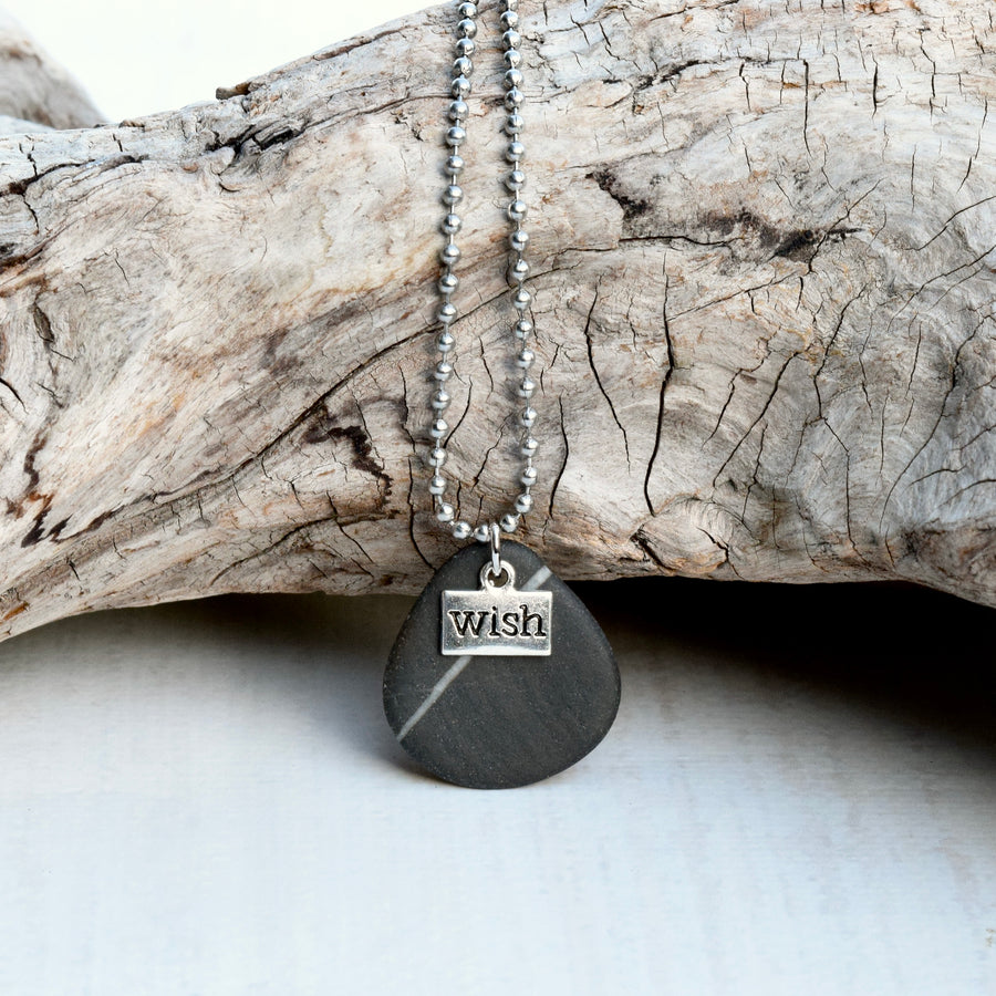 Wishing Rock Necklace ~ Stainless Steel Chain
