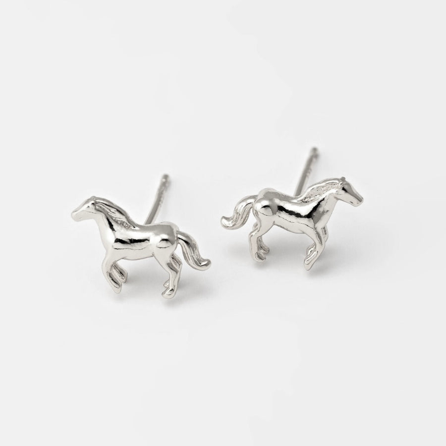 Dainty Horse Stud Earrings