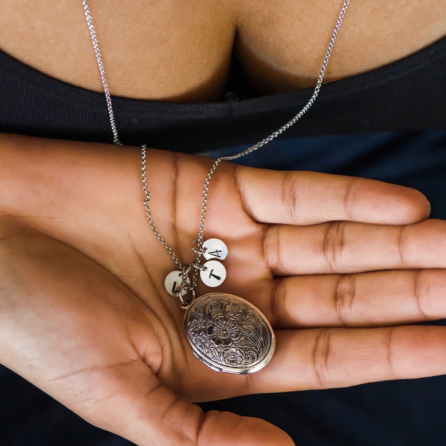 Sterling Silver Engraved Heirloom Locket Necklace By Silk Purse, Sow's Ear  | notonthehighstreet.com