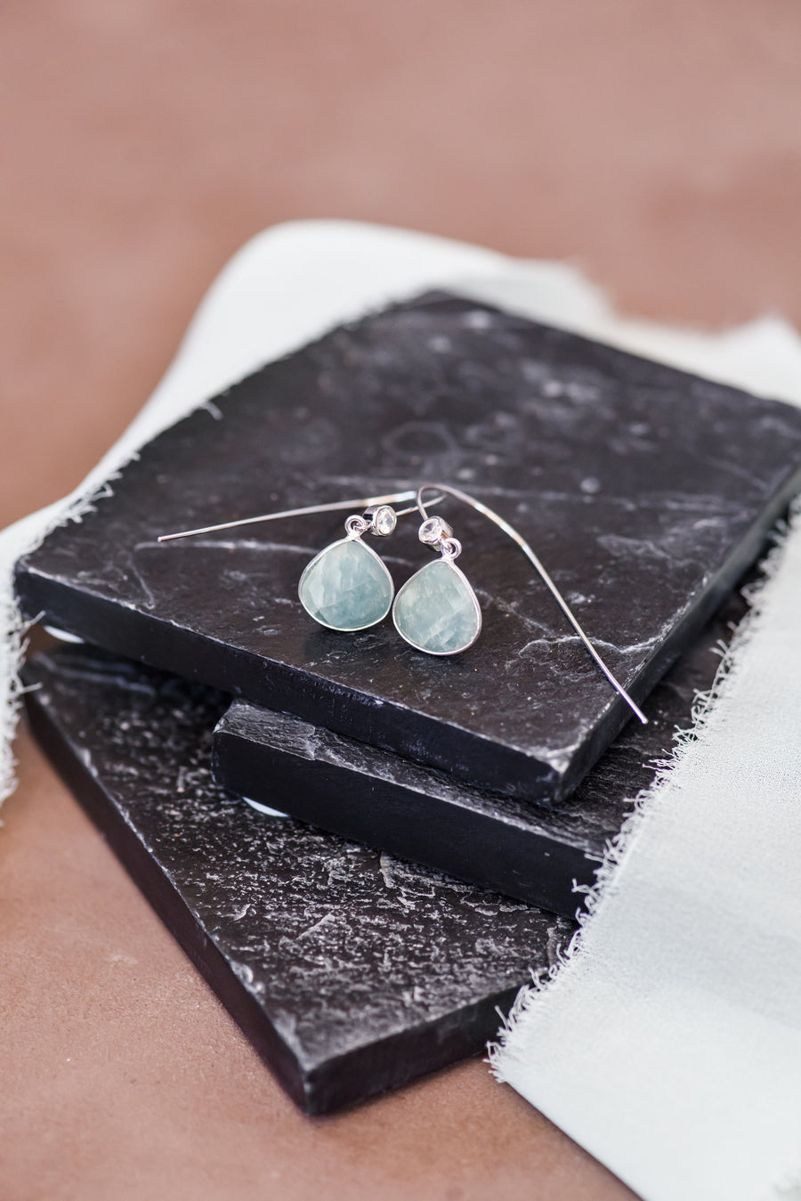 Perfect Sterling Silver Aquamarine Earrings