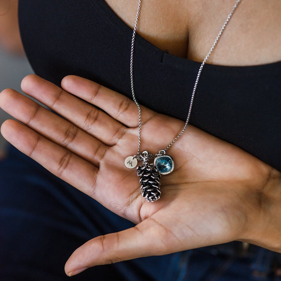 Sterling Silver Pinecone Necklace By a ring a day | notonthehighstreet.com