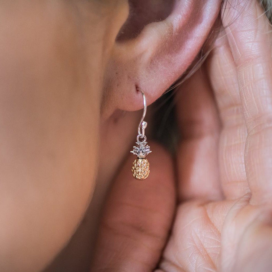 tiny dainty pineapple earrings