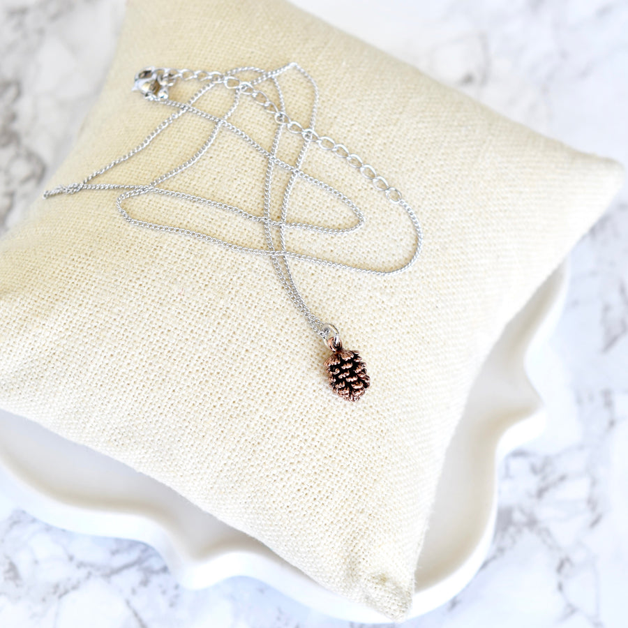 Rose Gold Pinecone Necklace