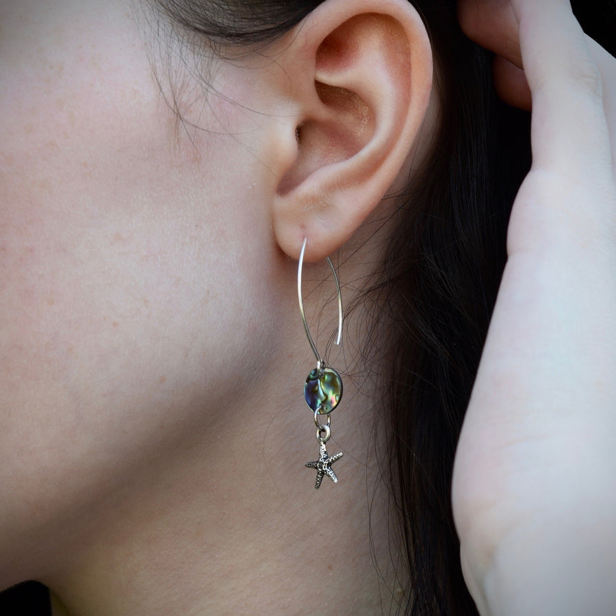 Starfish & Abalone Earrings
