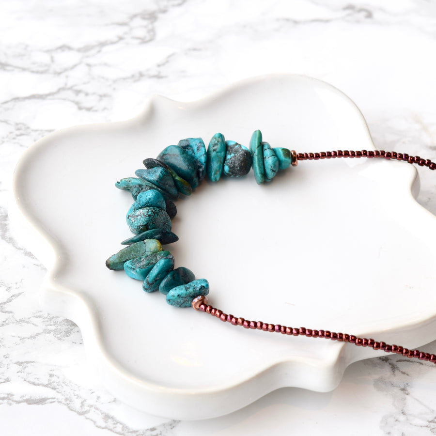 copper turquoise necklace