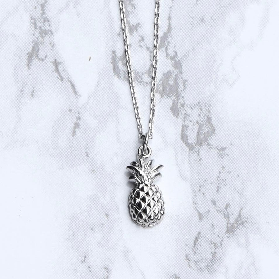 silver pineapple necklace