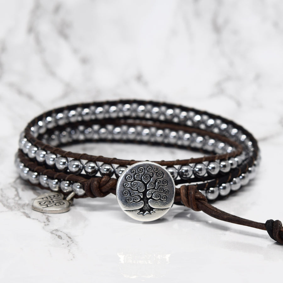 Classic and Simple Silver Wrap Bracelet