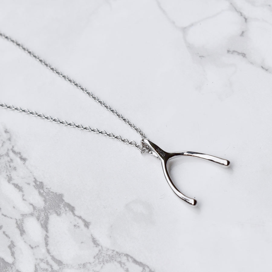 Wishbone Necklace ~ Sterling Silver