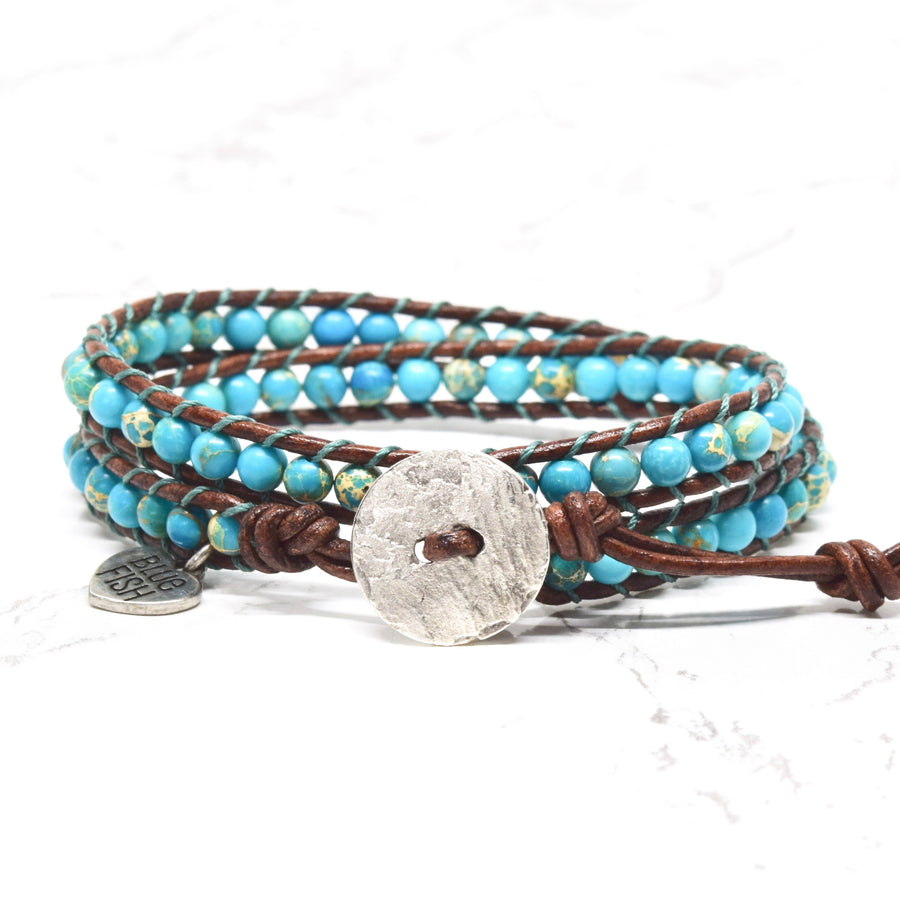 Turquoise Jasper Wrap Bracelet