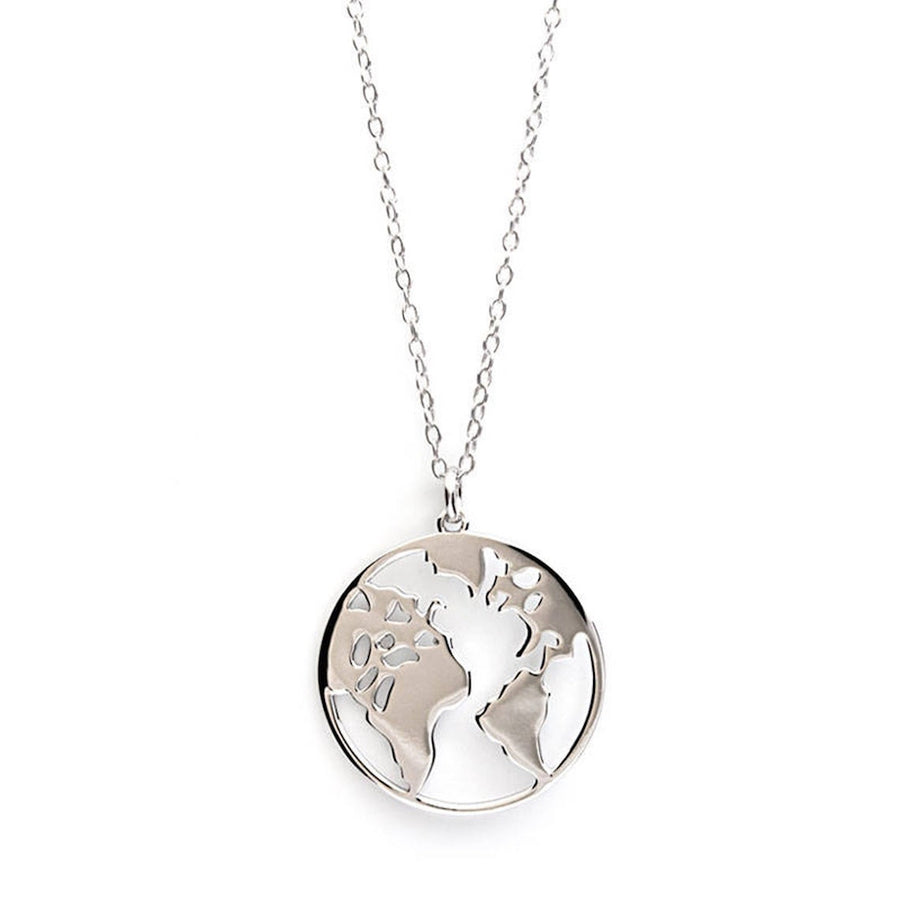 Globe Necklace in Sterling Silver