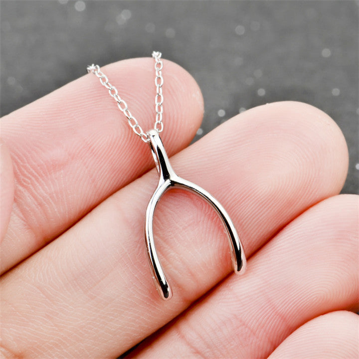 Wishbone Necklace ~ Sterling Silver